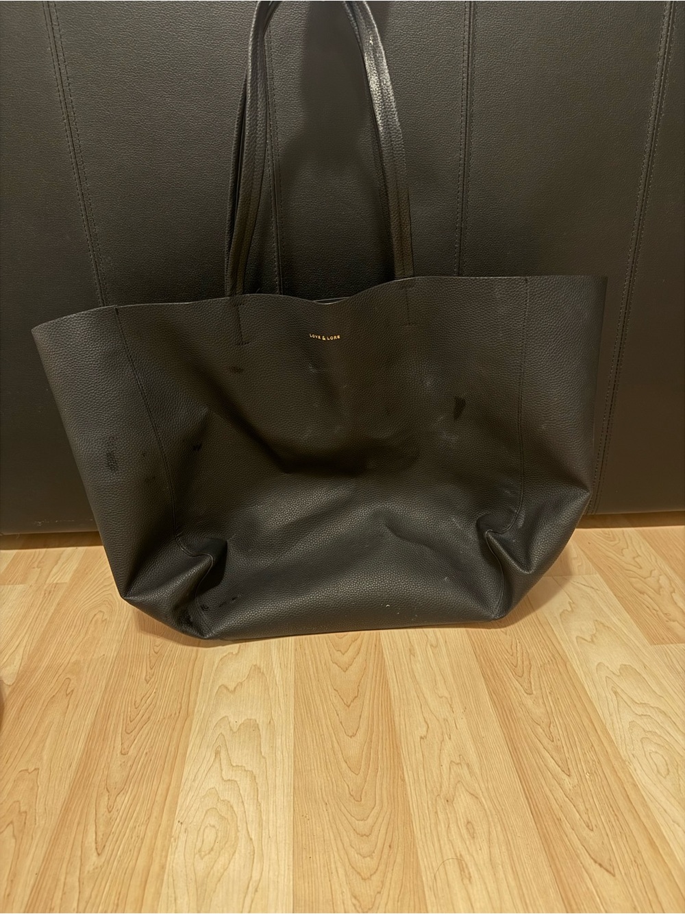 Love & Lore Black Leather Tote